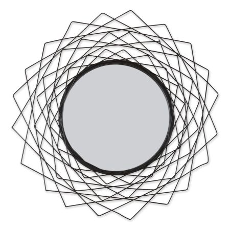 GEOMETRIC BLACK WALL MIRROR